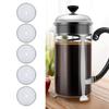 5 stk Kaffefilter i rustfritt stål for 600 ml French Press kaffekanne Nettfiltertilbehør