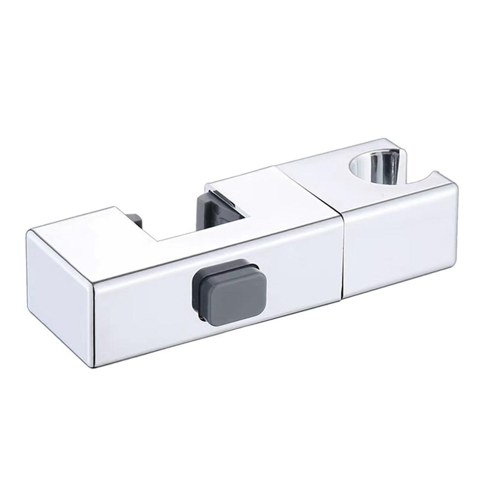 

Rotatable Bathroom Slide Bar Shelf Rectangular Pipe Sprayer Fixed Base Hardware Bath Accessories