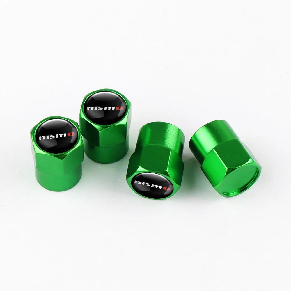 APU1 4PCS Metal Car Badges Wheel Tire Valve Caps Covers Car Accessories For Nissan Nismo X-Trail 1 2 T32 Almera Qashqai Skyline Note