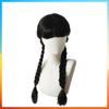 Parrucche Cosplay Addams Moda Parrucca lunga liscia Per Donne