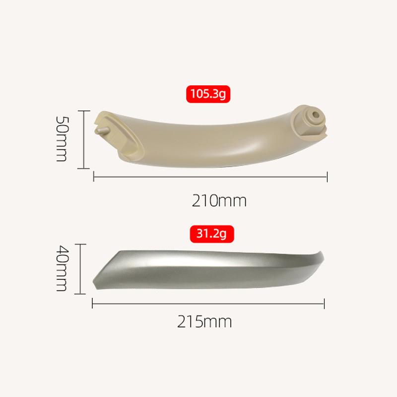 Car Inner Handle Interior Door Panel Pull Trim Cover Beige Black Left Right For BMW X5 E53 1999-2006 Car Accessories
