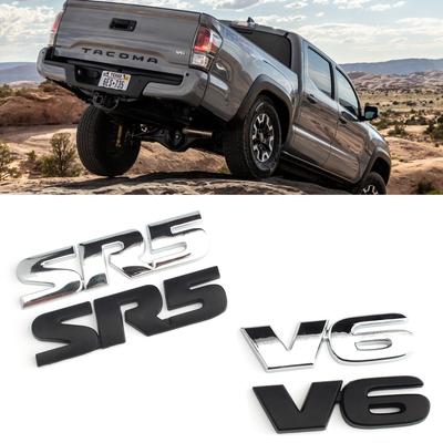 For T-oyo//ta SR5 V6 Corolla 4Runner Tacoma Tundra T100 Pickup Sequoia Tercel Car Trunk Logo Side Emblem Badge Sticker