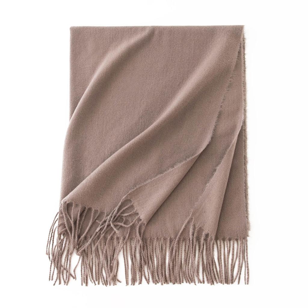 Cashmere Feel Solid Color Women's Imitation Cashmere Scarf Spring Atmosphere Korean Style Versatile Mid Length Shawl Scarf