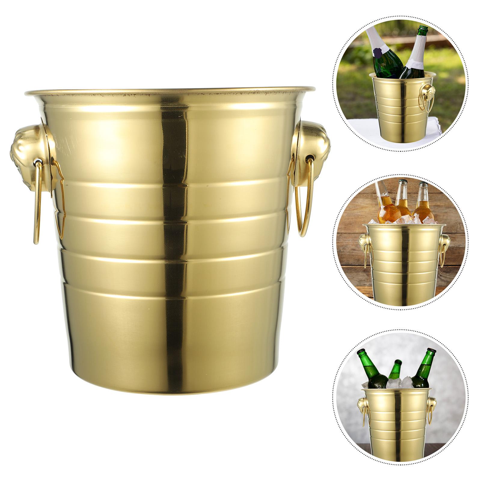 

Ice Bucket Bar Reliable Drinks Cooler Stainless Steel Beer Bottle Beverage KTV Baby