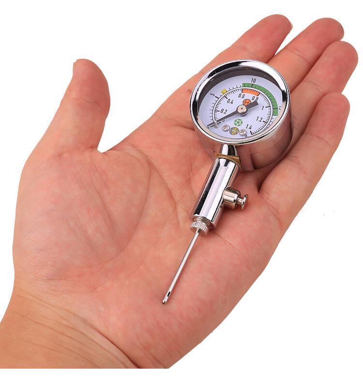 Universal Metal Air Pressure Gauge for Basketball, Football, Volleyball - Pointer Type Tester