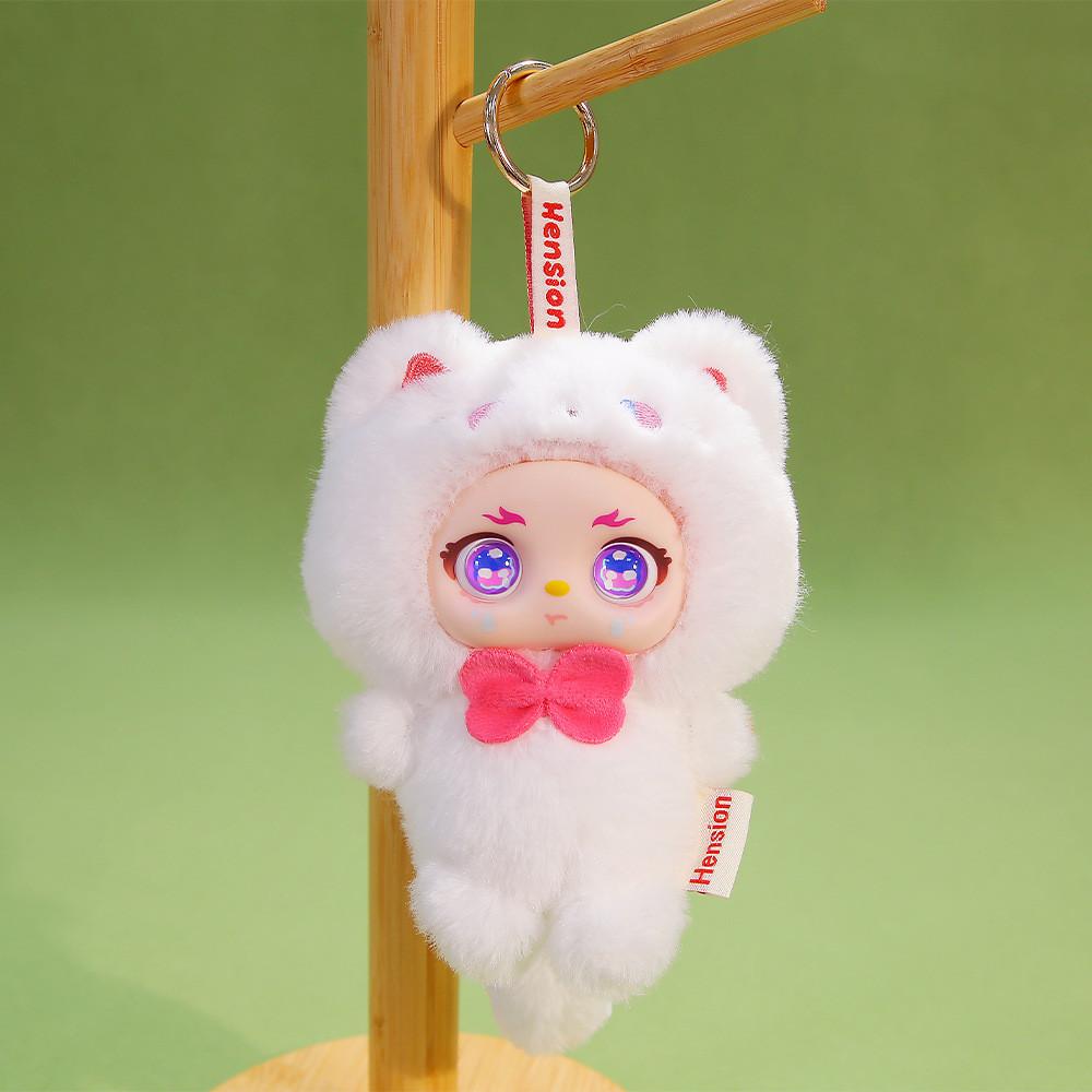 

Bobogo Мягкая игрушка-подвеска Кот Супермягкий короткий плюш Подарок для детей белый