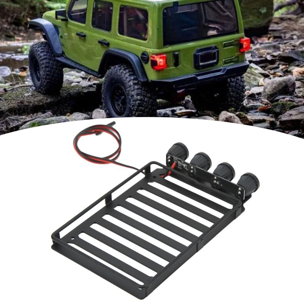 With LED Light RC Roof Rack Part for Axial SCX24 1/24 RC Crawler Car For RC Crawler