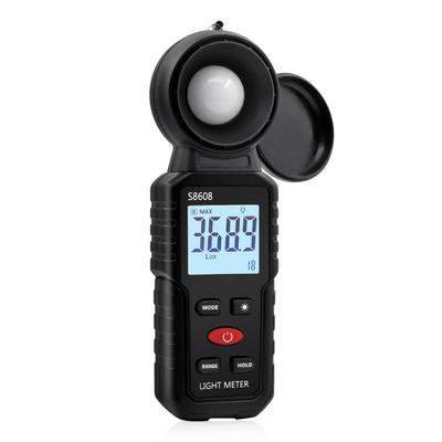 Mcbazel Digital Illuminance Lux LCD Brightness Plant Lighting Japanese Instruction Manual Included Black Meter, 200,000 Measurement, Display,