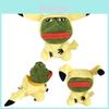 Lovable Pikachu Kawaii Stuffed Toy With Sad Frog Design For Children 15 Inches Plush