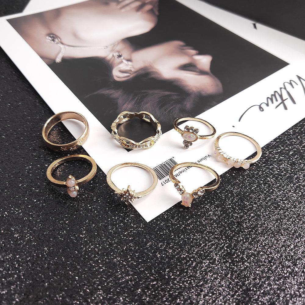 Bohemian Ring 17-Piece Diamond Set Ring Jewelry