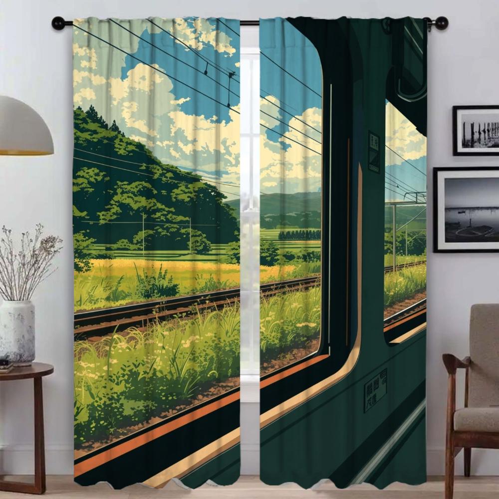 Der Frühling kommt Vorhänge Kinderzimmer Fenster Vorhang für Zimmer 2 Paneele Halloween Dekoration Rollos Tüll für Schlafzimmer Trennwand