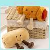 Adorable Plush Toast Bread Toy Small Cute Doll Croissant Baguette Pretzel Hanging Ornament Soft Short Plush