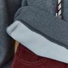 Maxza Color Block Loop String Fleece Hoodie