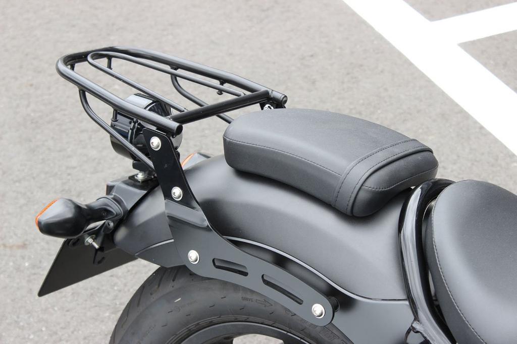 Kijima Bike Parts Rear Carrier Rack Steel Rebel 500 Black 250/Rebel ('17-) 210-249