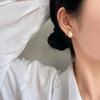 2Pcs Brides Wedding Designer Jewelry Gifts Retro Gold Color Geometry Trim Edge Imitation Pearl Piercing Stud Earrings For Women