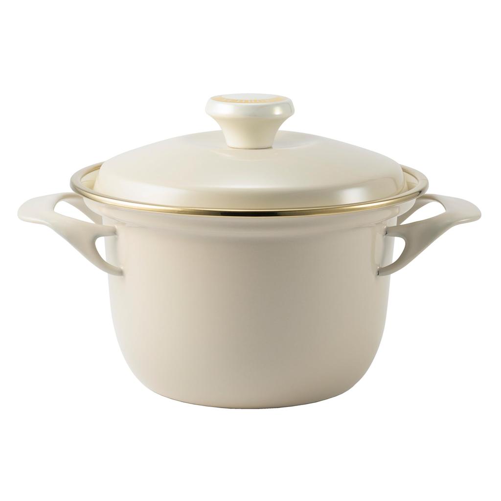 Fuji Enamel EX 16cm Cocotte Greige