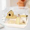 Hamster Rodents Cage Toy Gerbil Cage Clear Window Villa Water Bottle for Ferrets