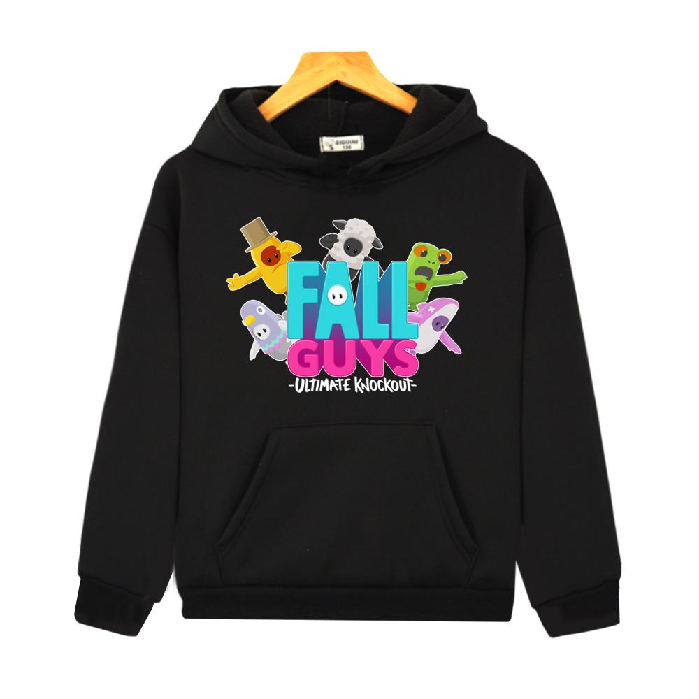 Fall Guys Hoodie 2026 Grafikdruck Sweatshirt Modische Pullover für Jungen/Mädchen Herbst Winter Bequemes Oberteil