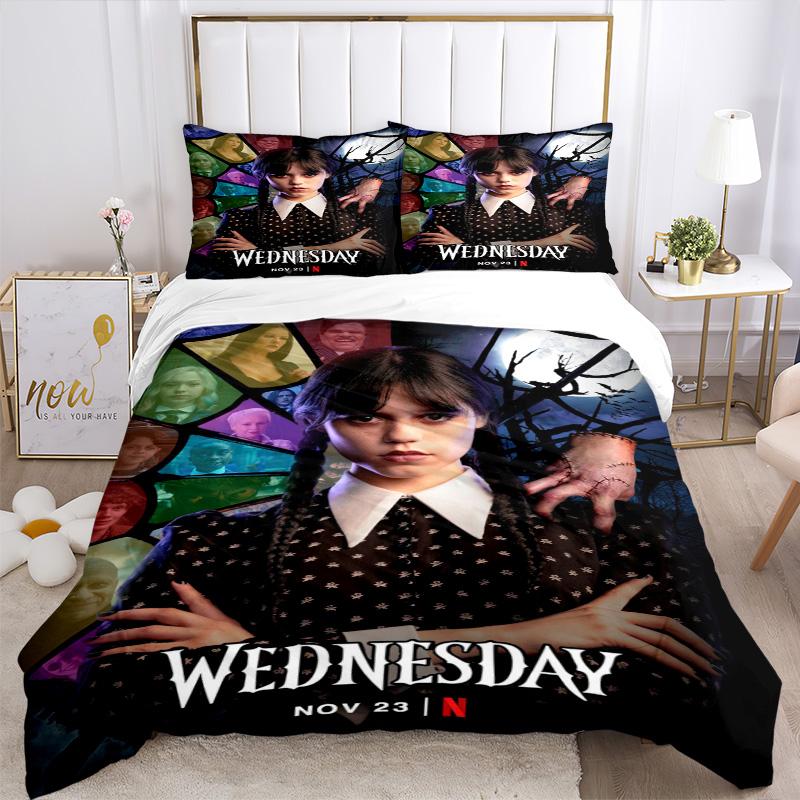 Wednesday Addams Movie Poster Print 3Pcs Bedding Setduvet Cover With 2 Bedropillowcase Home Birthday Gift