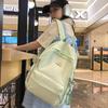 New high-value student schoolbag Korean version of fashion college style backpack large-capacity nylon cloth computer backpack tide