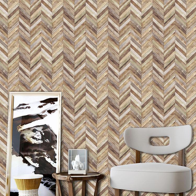 Fresh Wood Grain Living Room and Bedroom Background Modified Self-Adhesive Wallpaper (45cm *300cm)
