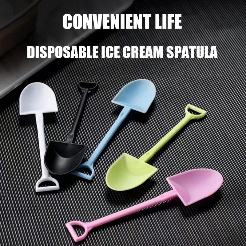 Party Dessert Set 100 Count Sleeved, Disposable Plastic Mini Shovel Set for Cake Tasting, Family Treat Tables and Office Sharing Use