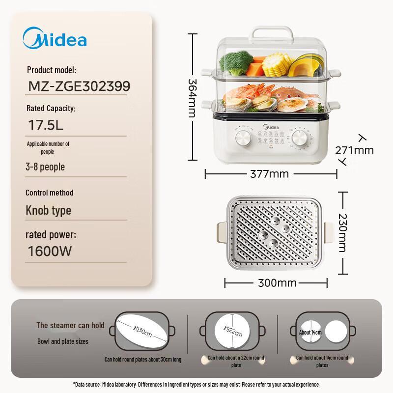 

Midea Multi-functional Electric Cooking Pot and Steamer
