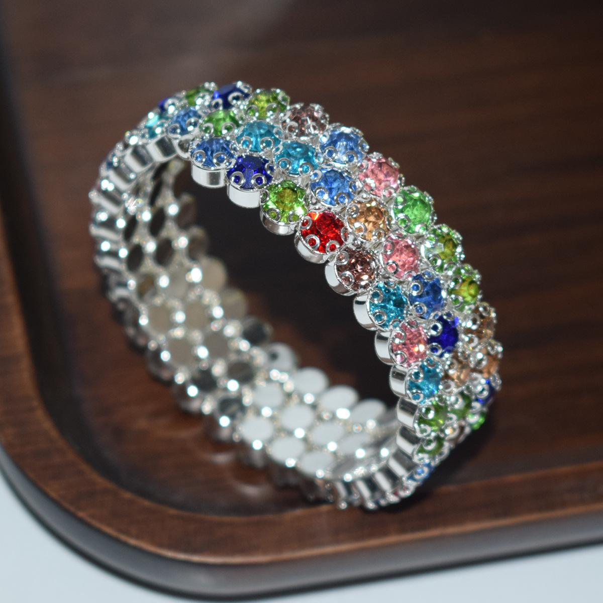 

Новый свадебный браслет на руку из страз AB, сценическое хрустальное украшение