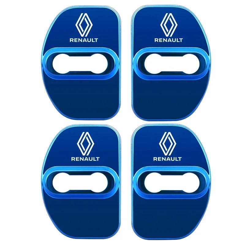 Interior Stickers For Renault Clio Captur Trafic Scenic 2 Megane 2 3 4 Kadjarle 4Pcs Titanium Alloy Car Door Lock Protective Cov