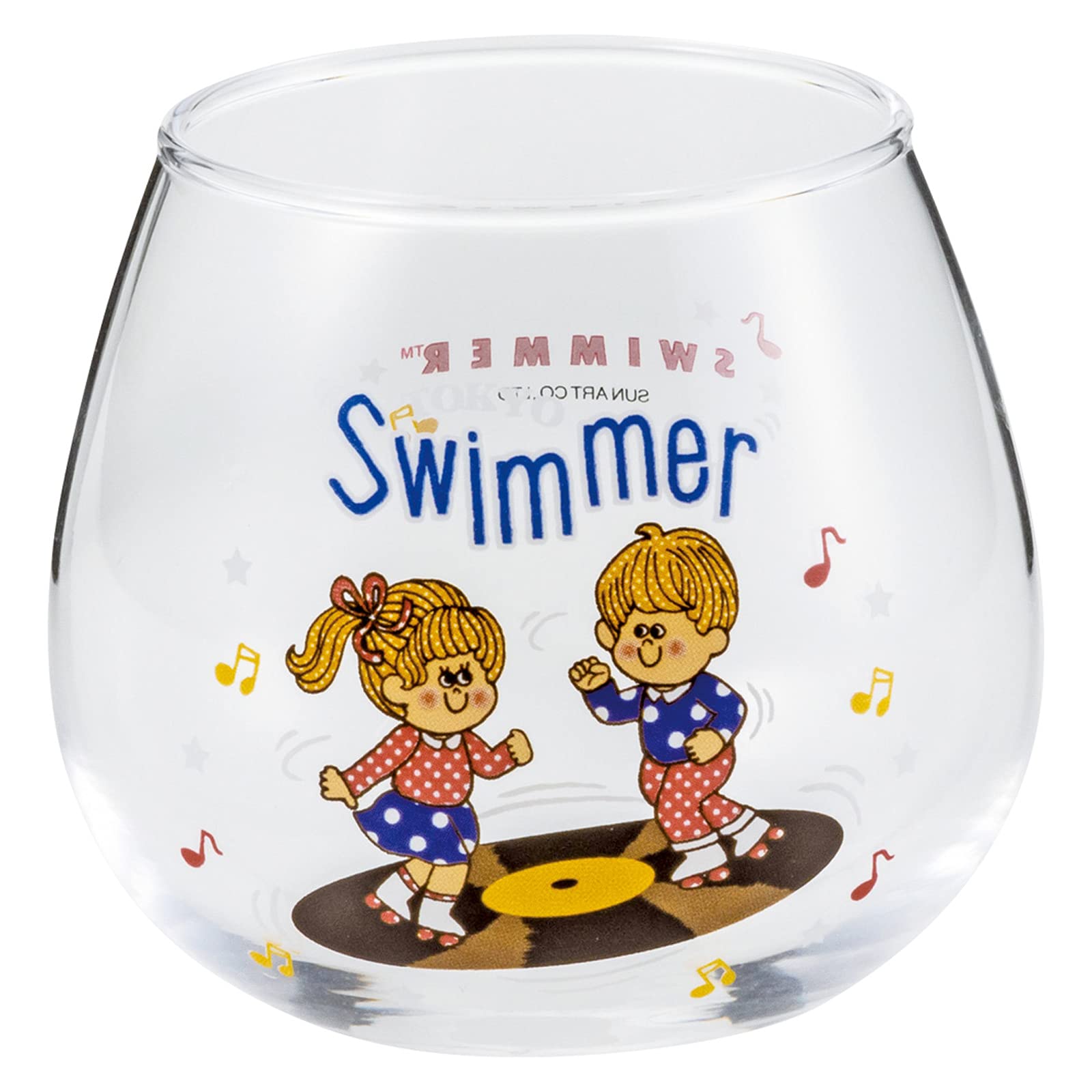 

Sun Art Swaying Glass Boy Girl Made in SWIMMER Cup, 290ml, & Design, Japan, SAN3663-1