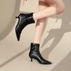 Fashion 2025 Spring Pointed Toe Women Modern Ankle Boots Fashion Soft Leather Short Booties Concise High Heels Shoes