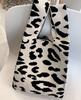 Leopard Print Mini Mini Tote Small Knit [Liberte555] Bag, Bag, Ladies' Bag, Bag, (leopard Print)
