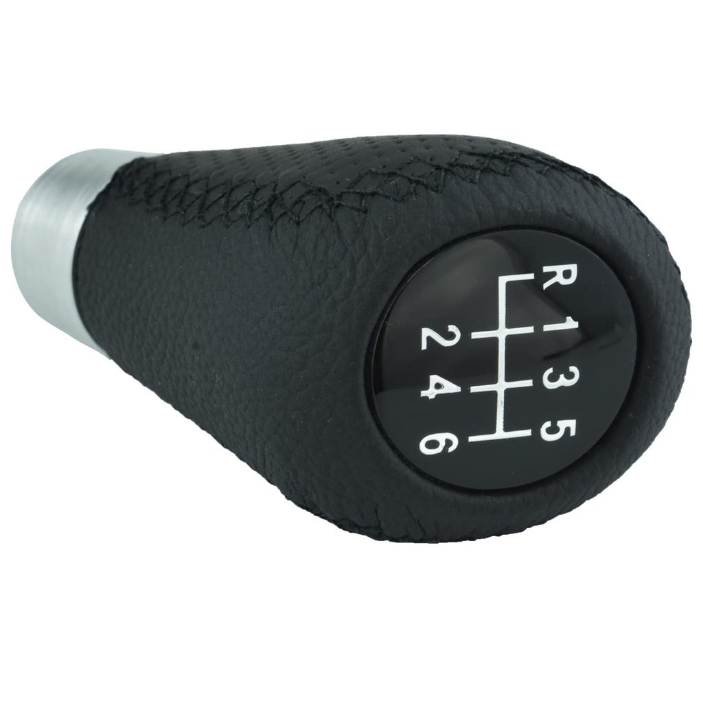 Arenbel 6 Speed Gear Lever Handle PU Shifter Stick Knob Head Manual Automotive Universal Black