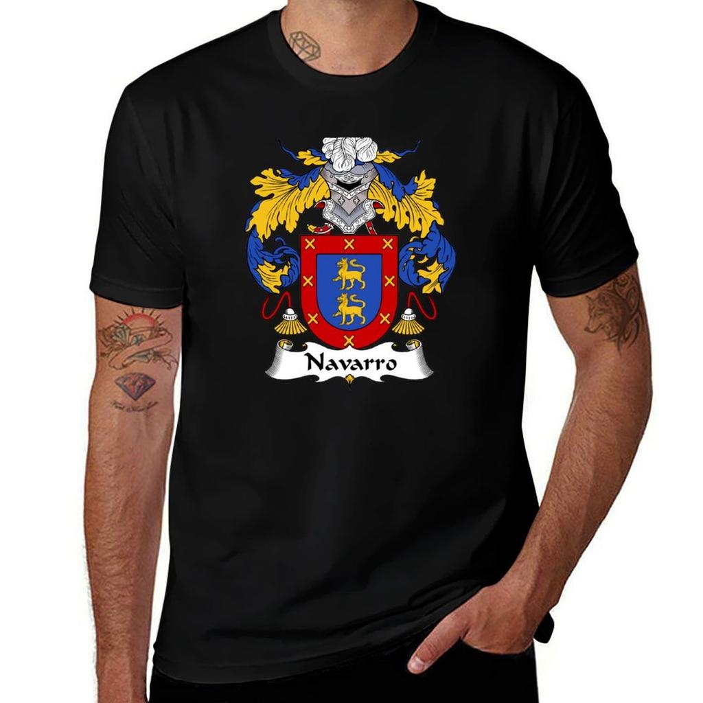 Navarro Coat of ArmsFamily Crest TShirt T Shirts Cotton 100 T Shirts for Man Cotton Soft TShirt