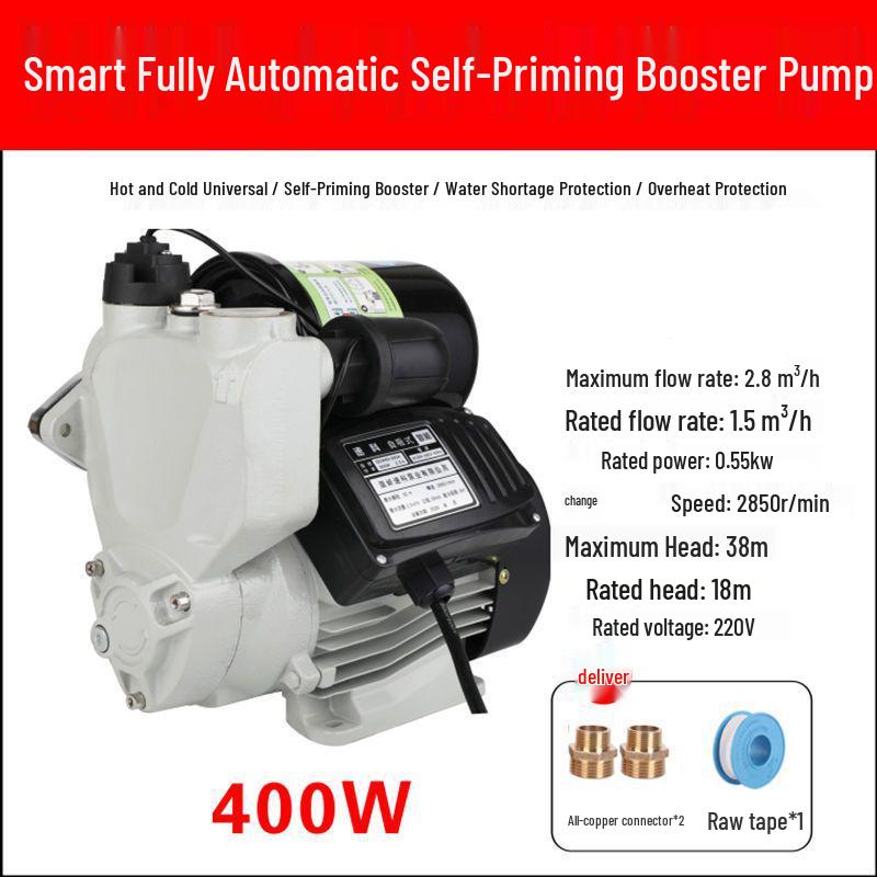 220V Smart Automatic High-Rise Booster Pump for Household Tap and Water Heater