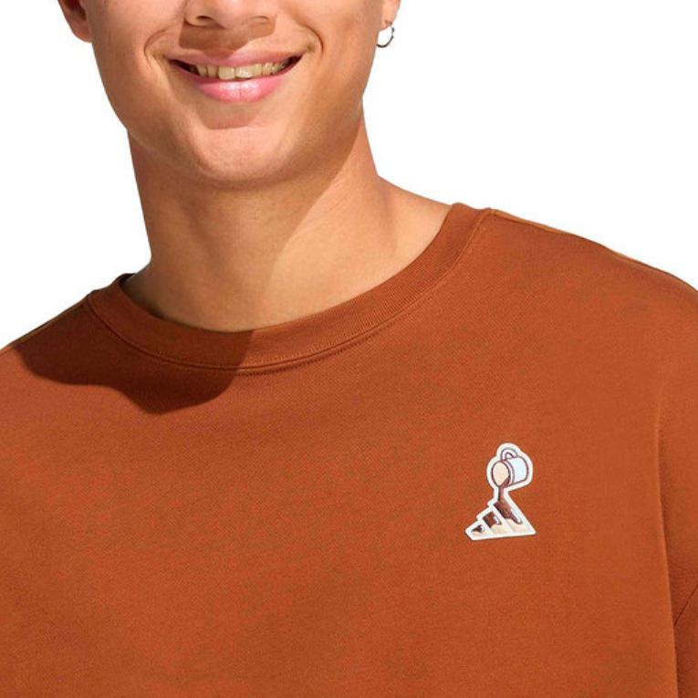 Adidas Pullover Crew Neck Solid Color Drop Shoulder Long Sleeve Sweatshirt Men Sweatshirt JZ5069