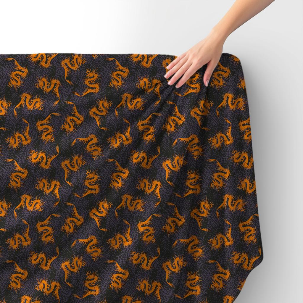 Royal Samt Stoff Polyester Zum Nähen - Motiv Drachen