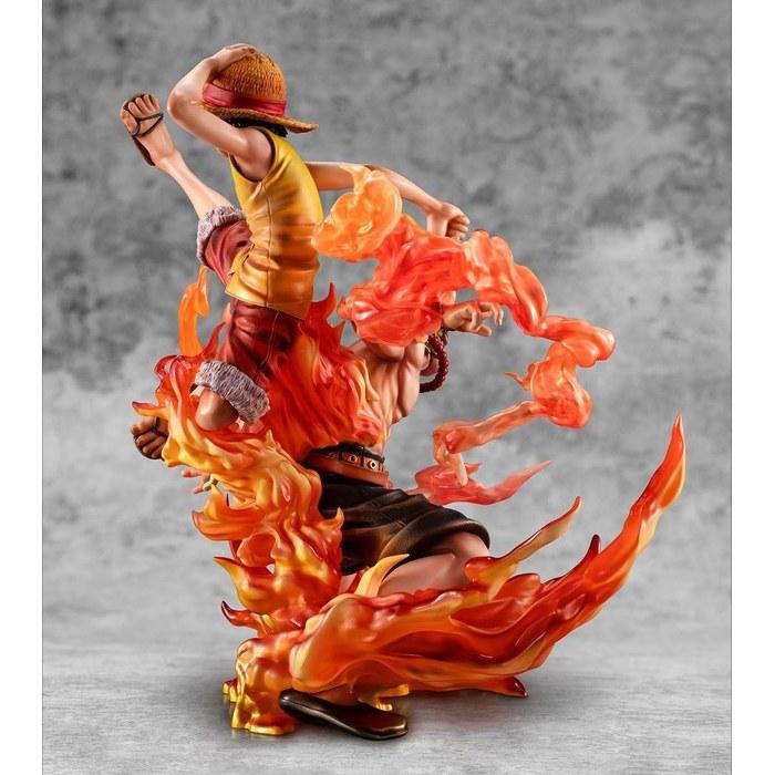 MegaHouse Luffy & Ace One Piece Figure - Pirate Portrait - Neo Maximum - Brotherly Bond - 20th Limited Ver. 9.7 inch Multicolor MH716454