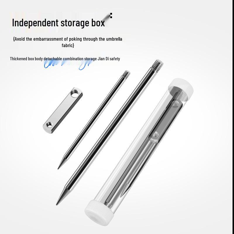 Universal 12mm Solid Stainless Steel Fishing Umbrella Ground Stake Accessory