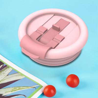 Tumbler Flip Straw Lid Replacement Silicone Leak Proof Reusable Splash Resistant Tumbler Lid Compatible with 40 Oz Cup Accessories