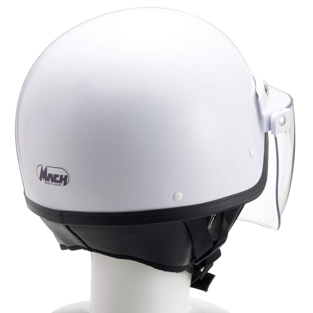SANADA Helmet MACH Detachable Ear Flaps for Motorcycles up to 125cc White LL AJ-80 (60cm)