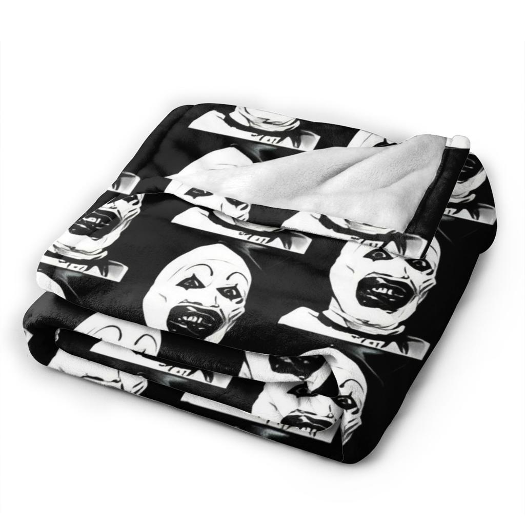 Art The Clown Terrifier Flannel Blanket Horror Movie Funny Throw Blanket For Home 200X150Cm Quilt