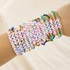 Boho-Armbänder Set Mit bunten runden geometrischen Acryl-Design Für Frauen