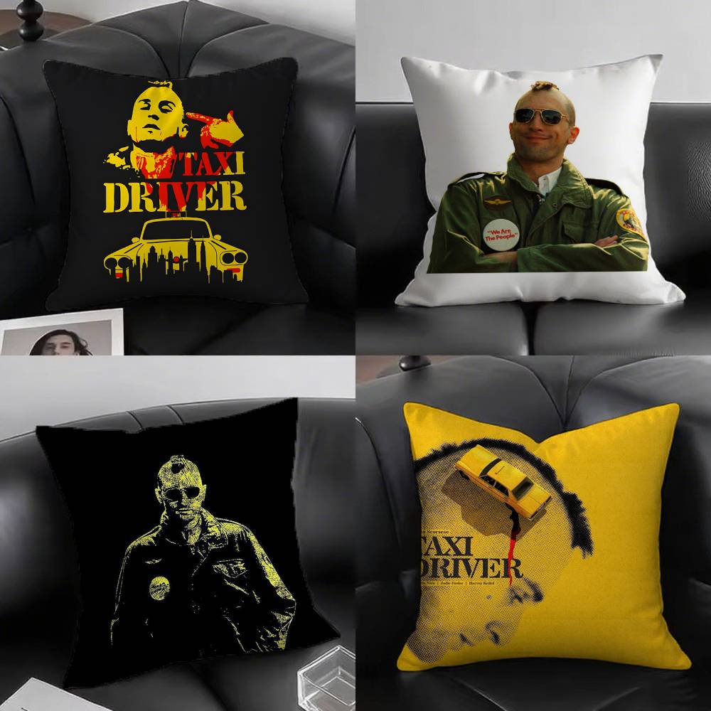 1pc Movie Taxi Driver Pillow Case Square Bedroom Sofa Leisure Comfort Cushion Car Living Room Home Decoration