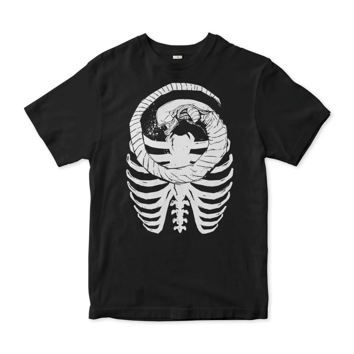 

Alien Xenomorph Chestburner Printed Tshirt Unisexs and Womens Horror Style Top SpringSummer Pure Cotton Short Sleeve Tshirt M