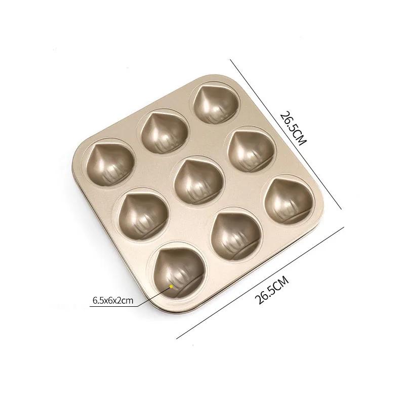 Shell Shaped Household Muffin&Rice Cake Mold Dessert Baking Tray Carbon Steel Material Sturdy Durable Non Stick Party Cake Make
