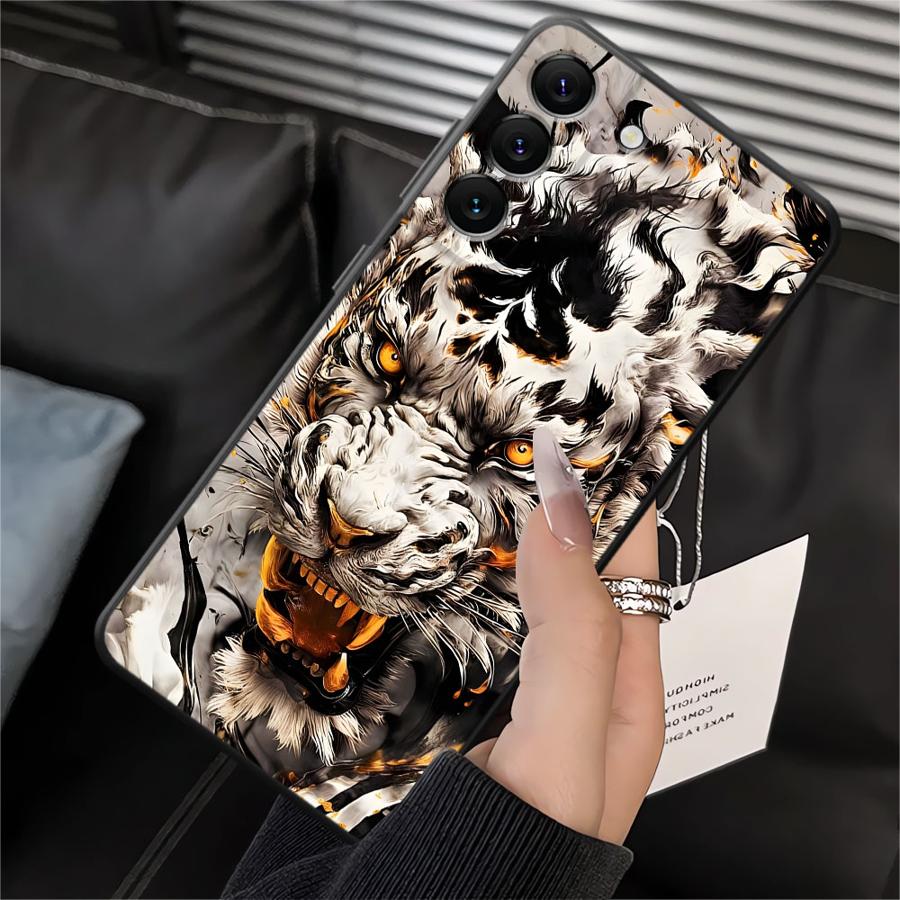 Funda Phone Cover Case for Samsung Galaxy A50 A12 A13 A20 A15 A04 A70 A17 A06 A05 A16 A40 Cool Tiger