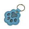 Faux Leather Pet Hair Keychain Dog Cat Claw Shape Souvenir