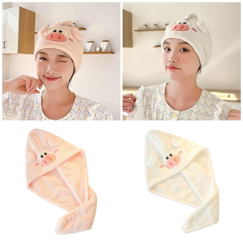 1PC Microfibre Hair Towels, Hair Towel, Turban Towel with Button, Hair Turban Kids Super Absorbent Towels for Women