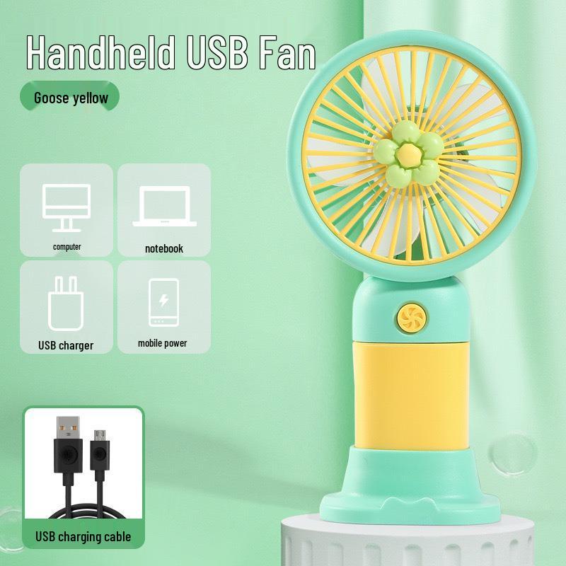 2024 Dobíjecí přenosný ruční stolní ventilátor s dlouhou výdrží baterie a USB nabíjením